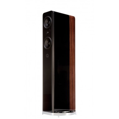 Q acoustics q concept 500 nero high gloss + rosewood - coppia diffusori da pavimento