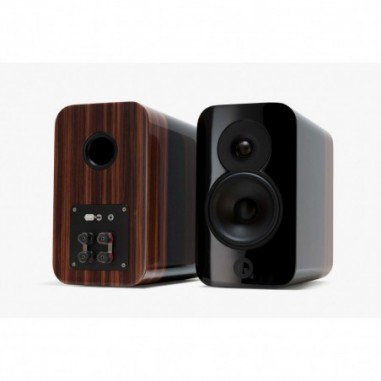 Q Acoustics Q CONCEPT 300 nero high gloss + rosewood - Coppia diffusori da stand (stand inclusi)