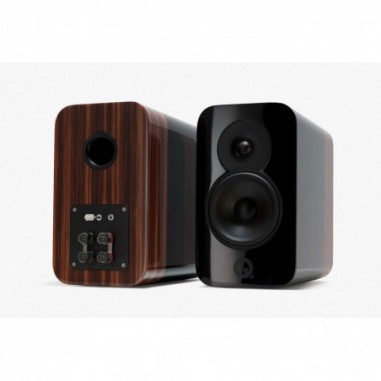 Q Acoustics Q CONCEPT 300 nero high gloss + rosewood - Coppia diffusori da stand