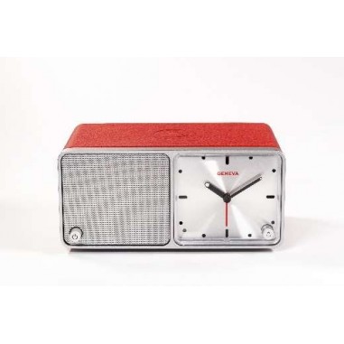 Geneva GENEVA TIME Red - Cassa Bluetooth e orologio sveglia