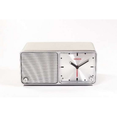 Geneva GENEVA TIME White - Cassa Bluetooth e orologio sveglia