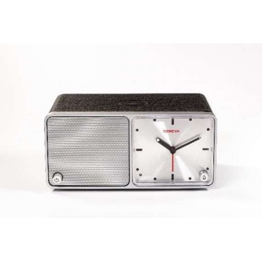 Geneva GENEVA TIME Black - Cassa Bluetooth e orologio sveglia