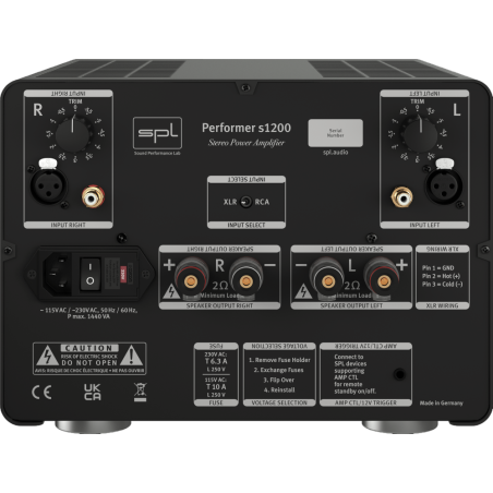 SPL PERFORMER S1200 Rosso - Amplificatore finale di potenza