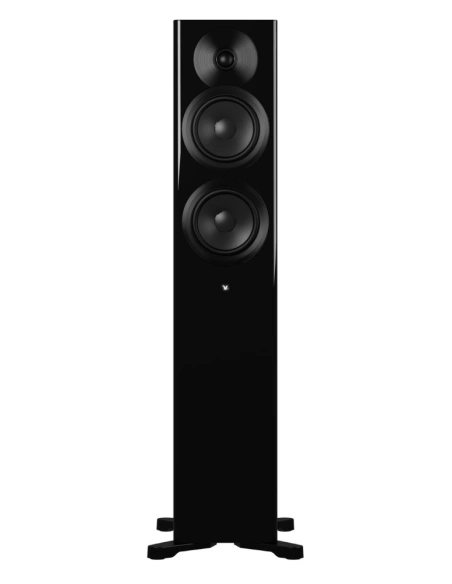 Dynaudio Focus 30 Black High Gloss - Coppia diffusori attivi WiFi compatti da pavimento