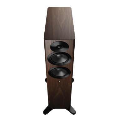Dynaudio Focus 30 Walnut Wood - Coppia diffusori attivi WiFi compatti da pavimento