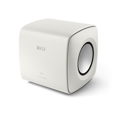 KEF KC62 Bianco Minerale - Subwoofer ultra potente e compatto