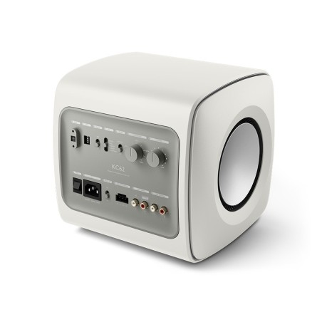 KEF KC62 Bianco Minerale - Subwoofer ultra potente e compatto
