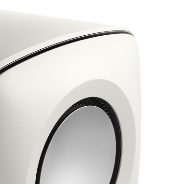 KEF KC62 Bianco Minerale - Subwoofer ultra potente e compatto
