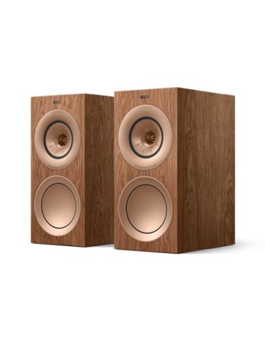 KEF R3 Meta Walnut - Coppia diffusori HiFi da scaffale 3 vie