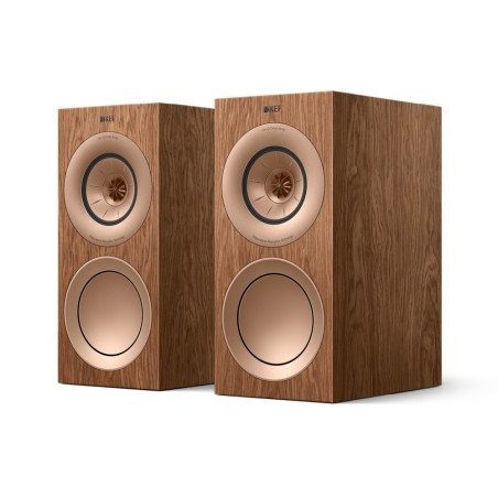 KEF R3 Meta Walnut - Coppia diffusori HiFi da scaffale 3 vie