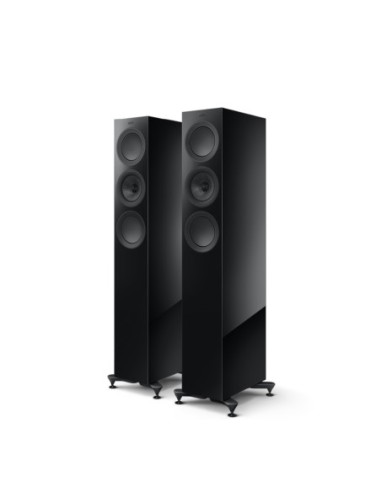 KEF R5 Meta Black Gloss - Coppia diffusori HiFi da pavimento ultra sottili