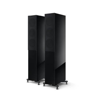 KEF R5 Meta Black Gloss - Coppia diffusori HiFi da pavimento ultra sottili