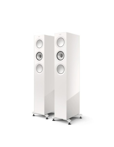 KEF R5 Meta White Gloss - Coppia diffusori HiFi da pavimento ultra sottili