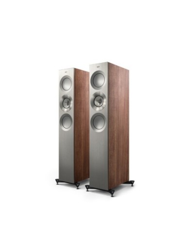 KEF Reference 3 Meta Satin Walnut/Silver - Coppia diffusori da pavimento di riferimento