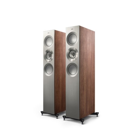 KEF Reference 3 Meta Satin Walnut/Silver - Coppia diffusori da pavimento di riferimento