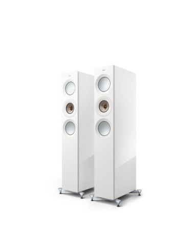 KEF Reference 3 Meta High-Gloss White/Champagne - Coppia diffusori da pavimento di riferimento