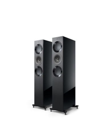 KEF Reference 3 Meta High-Gloss Black/Grey - Coppia diffusori da pavimento di riferimento