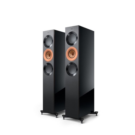 KEF Reference 3 Meta High-Gloss Black/Copper - Coppia diffusori da pavimento di riferimento