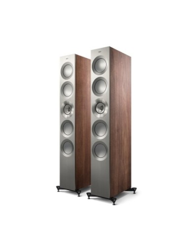 KEF Reference 5 Meta Satin Walnut/Silver - Coppia diffusori High End da pavimento
