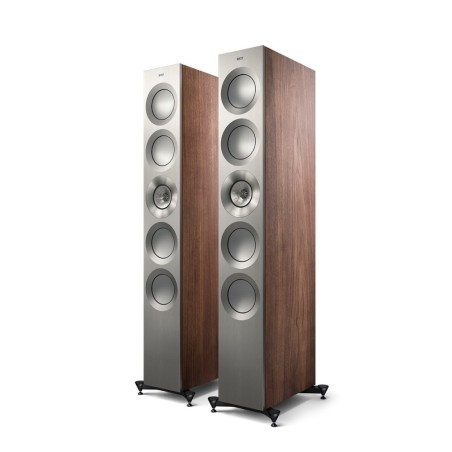 KEF Reference 5 Meta Satin Walnut/Silver - Coppia diffusori High End da pavimento