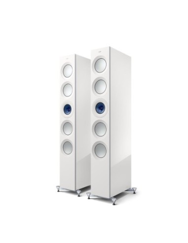 KEF Reference 5 Meta High-Gloss White/Blue - Coppia diffusori High End da pavimento