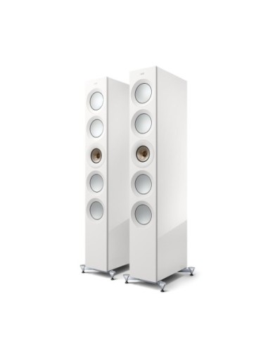 KEF Reference 5 Meta High-Gloss White/Champagne - Coppia diffusori High End da pavimento
