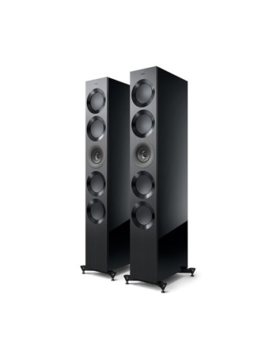 KEF Reference 5 Meta High-Gloss Black/Grey - Coppia diffusori High End da pavimento