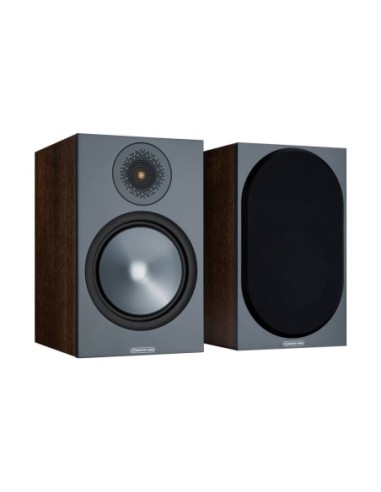 Monitor audio bronze 100 6g walnut - coppia diffusori da supporto bass reflex a 2 vie