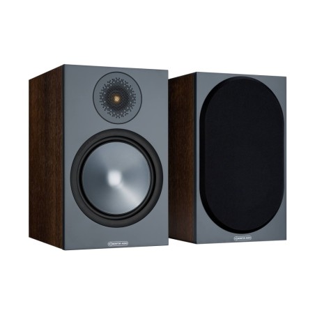 Monitor audio bronze 100 6g walnut - coppia diffusori da supporto bass reflex a 2 vie