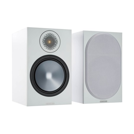Monitor audio bronze 100 6g white - coppia diffusori da supporto bass reflex a 2 vie