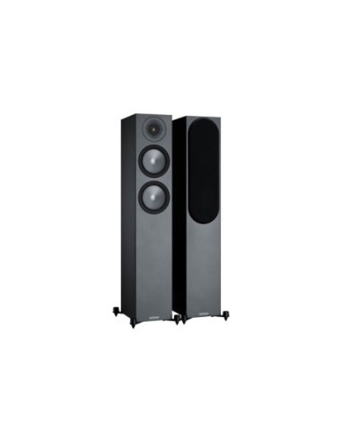 Monitor audio bronze 200 6g black - coppia diffusori da pavimento bass reflex a 2 vie e mezzo