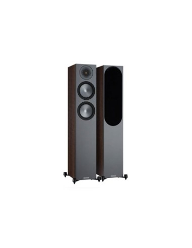 Monitor audio bronze 200 6g walnut - coppia diffusori da pavimento bass reflex a 2 vie e mezzo