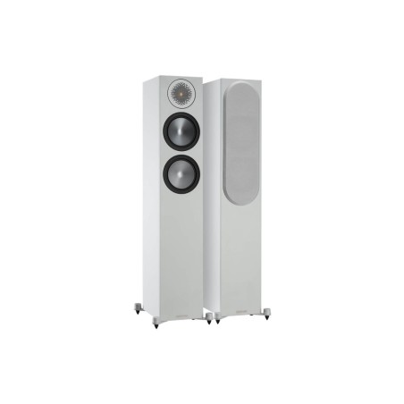 Monitor audio bronze 200 6g white - coppia diffusori da pavimento bass reflex a 2 vie e mezzo