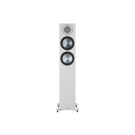 Monitor audio bronze 200 6g white - coppia diffusori da pavimento bass reflex a 2 vie e mezzo