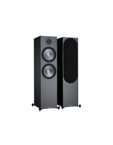 Monitor audio bronze 500 6g black - coppia diffusori da pavimento bass reflex a 2 vie e mezzo