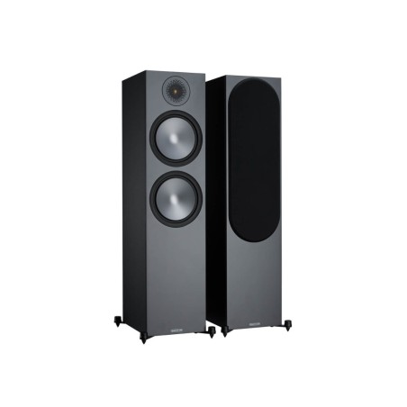Monitor audio bronze 500 6g black - coppia diffusori da pavimento bass reflex a 2 vie e mezzo
