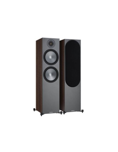 Monitor audio bronze 500 6g walnut - coppia diffusori da pavimento bass reflex a 2 vie e mezzo