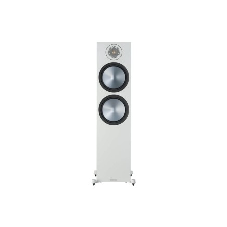 Monitor audio bronze 500 6g white - coppia diffusori da pavimento bass reflex a 2 vie e mezzo