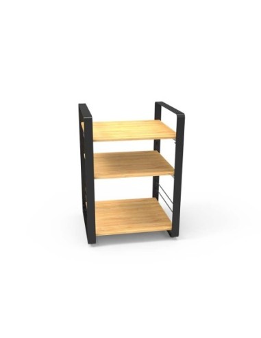 Norstone LOFT CENTRAL BLACK / BAMBOO - Mobile porta giradischi, HiFi e vinili