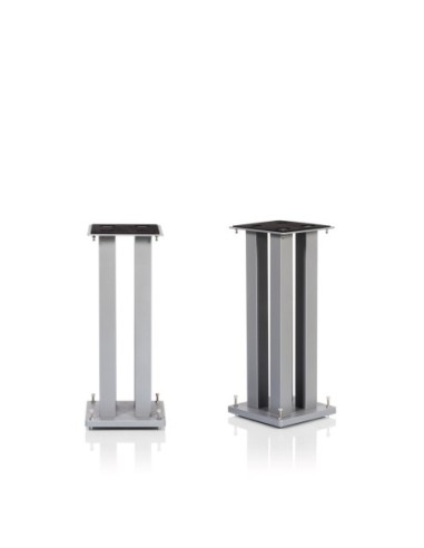 Norstone STYLUM SQUARE STAND SILVER SATIN - Coppia stand a 4 colonne 60cm