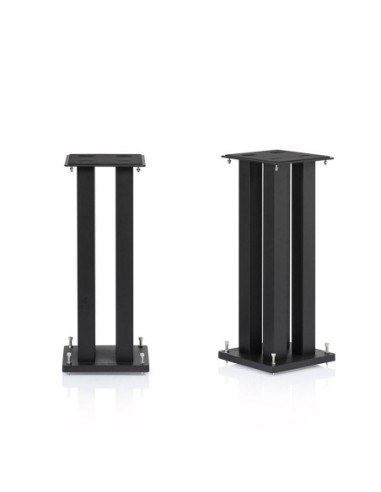 Norstone STYLUM SQUARE STANDS BLACK SATIN - Coppia stand a 4 colonne 60cm
