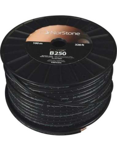 Norstone B250100 - Bobina cavo di potenza nero 2x2,5 da 100 metri